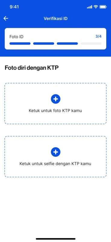 Foto KTP dan selfie dengan KTP untuk verifikasi. (Sumber: Blog Pintu)