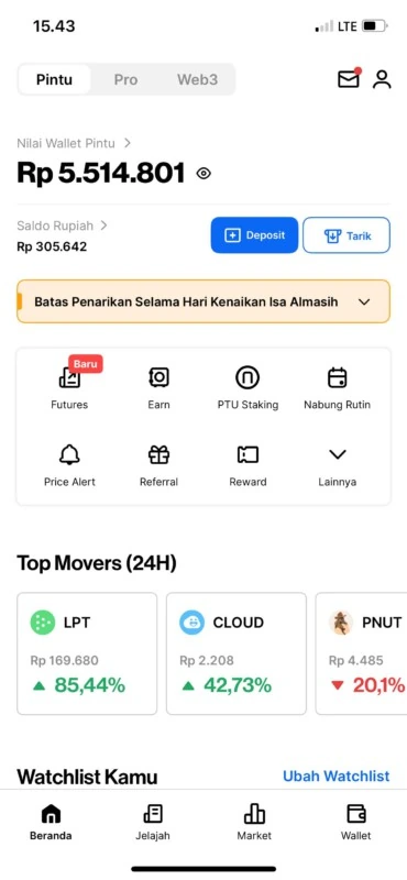 Beranda Pintu dengan tombol Tarik. (Sumber: Blog Pintu)